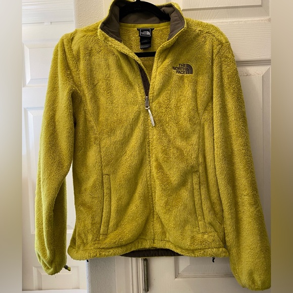The North Face Women’s Osito Fleece Jacket Zip Up in Greenolive-Yellow Sz Small - Picture 2 of 4